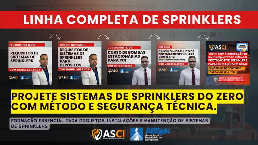 Linha completa de sprinklers ASCI